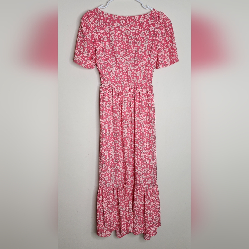 Wayf Pink Floral Cut Out Maxi Dress Small Spring Vibes Coquette Garden Party - Picture 11 of 15